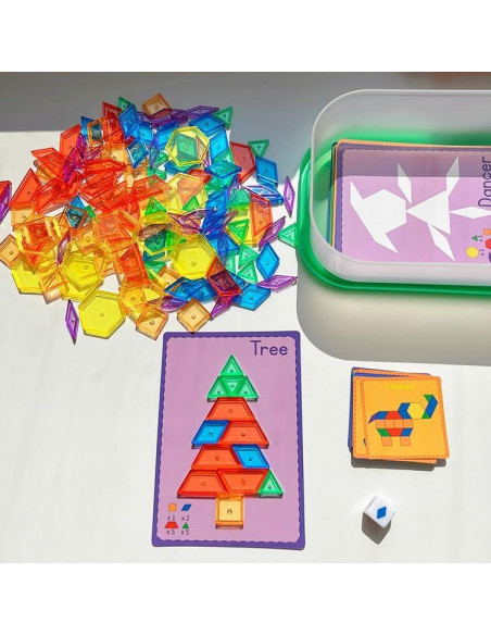 140 Bloques de Patrón Translúcidos Odoorgames para Niños