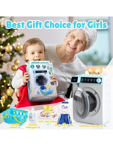 Lavadora de Juguete PLAY con Sonido y Luz, Set Interactivo