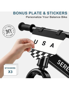 Bicicleta de Equilibrio SEREED para Niños 2-5 Años Ajustable 2