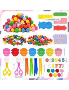 ZhowHoHo 271 Pcs Juguetes de Motricidad Fina para Niños 2