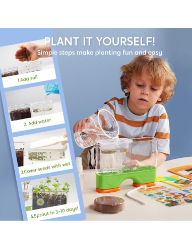 Kit de Ciencia de Plantas Klever Kits 2-en-1 para Niños 6+