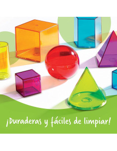 Sólidos Geométricos Transparentes Recursos de Aprendizaje 14 Piezas 2
