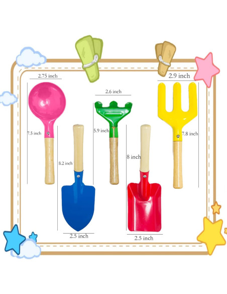 Juego de Herramientas de Jardinería para Niños Delphinus 5 Piezas