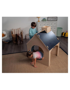 Casa de Juguete de Madera Avenlur con Techo de Pizarra 73x80cm