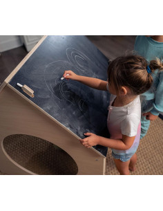 Casa de Juguete de Madera Avenlur con Techo de Pizarra 73x80cm 2