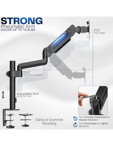 Soporte de Monitor VIVO STAND-V001K para 17 a 32" Negro