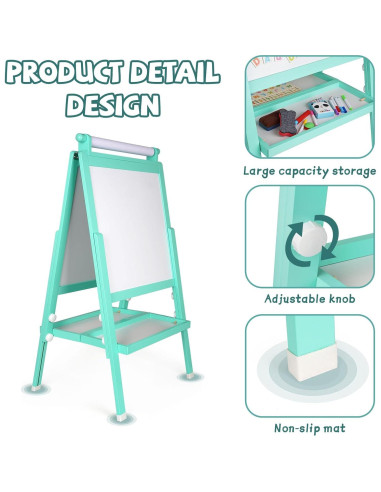 Caballete de Arte Plegable XAOHAO Doble Cara Ajustable 80-137 cm