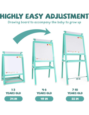 Caballete de Arte Plegable XAOHAO Doble Cara Ajustable 80-137 cm
