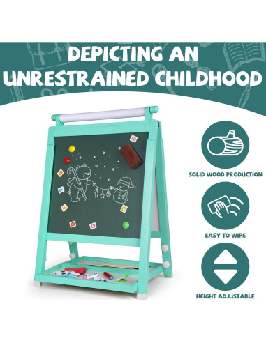 Caballete de Arte Plegable XAOHAO Doble Cara Ajustable 80-137 cm