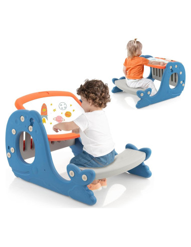 Caballete de arte Costzon para niños con mesa y pizarra ajustable