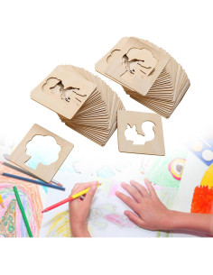 Plantillas de Dibujo Educativas Montessori Colaxi 55 Piezas 2