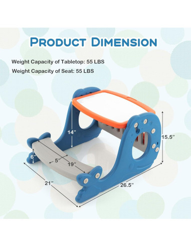 Caballete de arte Costzon para niños con mesa y pizarra ajustable