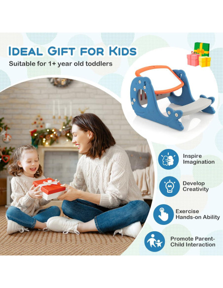 Caballete de arte Costzon para niños con mesa y pizarra ajustable