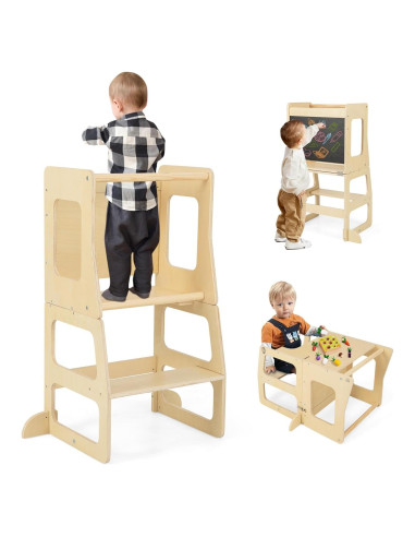 Torre de Aprendizaje Costzon 3 en 1 para Niños Plegable