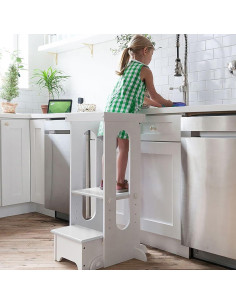 Torre de Aprendizaje Plegable Little Partners 56.5x49.7cm Blanco 2