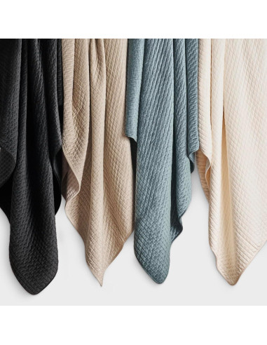 Conjunto de Ropa de Cama de Terciopelo EVERGRACE 3 Piezas Queen Negro