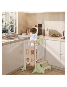 Torre de Ayuda para Niños JOYTRY Plegable 50 cm Verde Claro