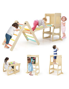 HONEY JOY 7 en 1 Juguetes de Escalada para Niños Colorido