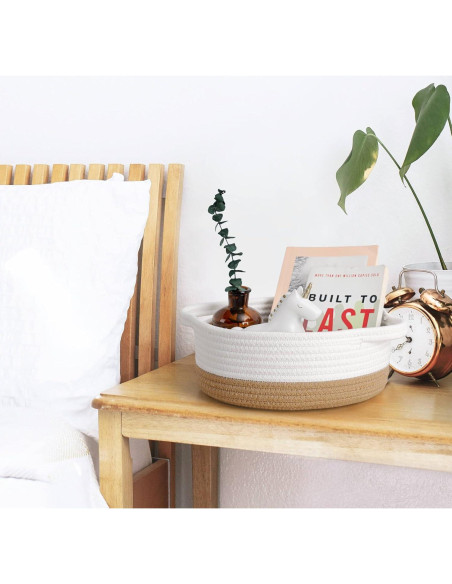 Cestas de Almacenamiento Sieral 10 Piezas Algodón Boho 5 Tamaños