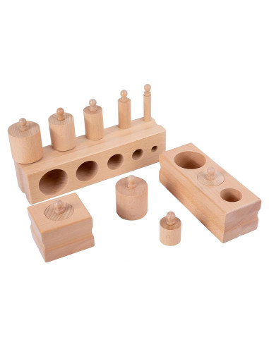 Juguetes Montessori de Madera para Bebés 6-12 Meses - Juego Sensorial