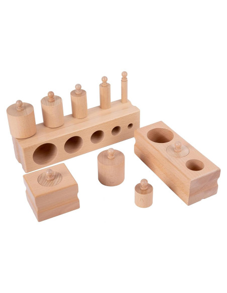 Juguetes Montessori de Madera para Bebés 6-12 Meses - Juego Sensorial