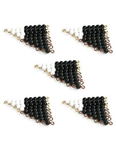 Juegos de Escaleras de Perlas Blancas y Negras Elite Montessori