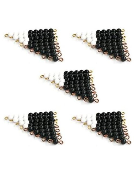 Juegos de Escaleras de Perlas Blancas y Negras Elite Montessori