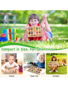 Laberinto Magnético de Colores y Números - Juguete Montessori 30x30cm 2