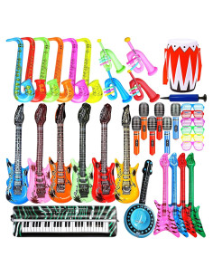 Juego de Juguetes Inflables de Estrella de Rock - 36 Piezas