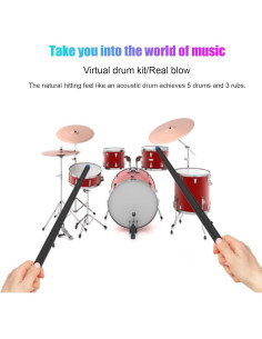 Conjunto de Batería Electrónica Portátil Diydeg con Bluetooth 2