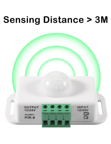 Paquete de 2 Interruptores PIR LED MELIFE 12-24V Blanco