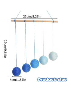 Móvil Montessori Gobbi Azul - Juguete Educativo Colgante 2