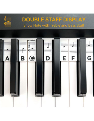 Guía de Notas de Piano BEATBIT para Principiantes 88 Teclas