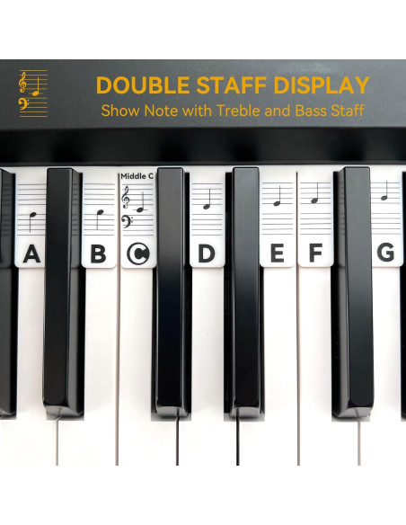 Guía de Notas de Piano BEATBIT para Principiantes 88 Teclas