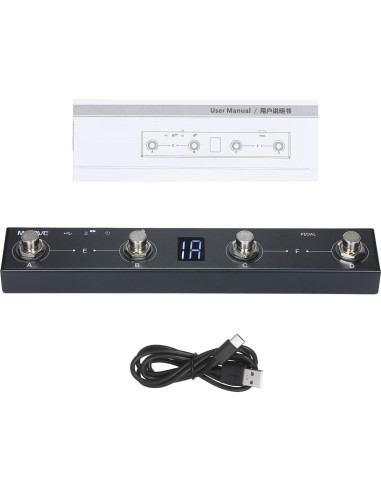 Controlador de Pedal MIDI Inalámbrico Btuty 4 Botones Recargable