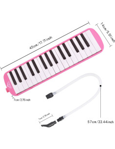 Melodica EastRock 32 Teclas Rosa con Bolsa y Boquillas 2