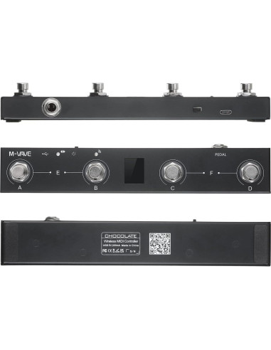 Controlador de Pedal MIDI Inalámbrico Btuty 4 Botones Recargable