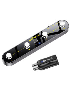 Controlador de Pedal MIDI Inalámbrico P4+Mate, 4 Pedales, Bluetooth