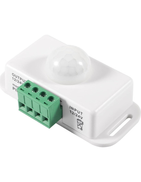 Paquete de 2 Interruptores PIR LED MELIFE 12-24V Blanco
