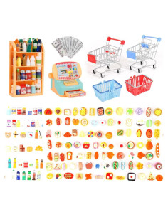 136 Accesorios Mini Carrito de Compras Yanvitrial Juguete