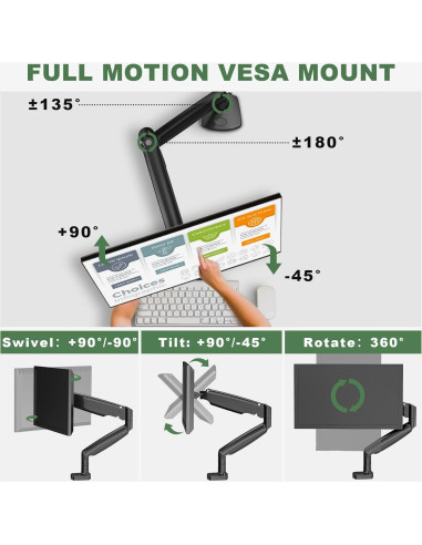 Soporte de Monitor UPGRAVITY para Pantallas de 13 a 86 cm