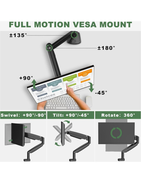Soporte de Monitor UPGRAVITY para Pantallas de 13 a 86 cm