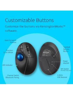 Kensington Ratón Trackball ProFit Ergo TB450 Inalámbrico 2