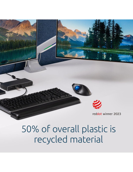 Kensington Ratón Trackball ProFit Ergo TB450 Inalámbrico