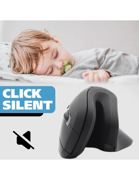 Ratón Ergonómico Vertical Inalámbrico KH Ergo 2.4GHz - Negro