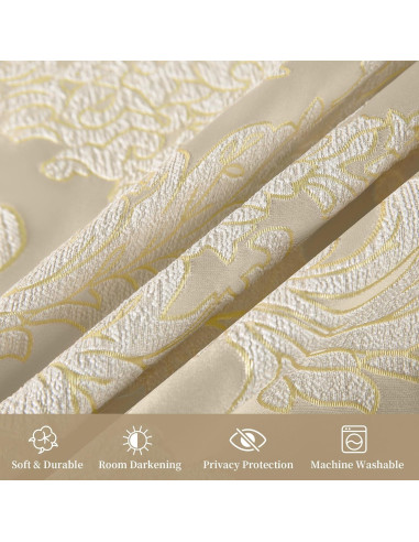 Valance Jacquard Loom and Mill Beige 137x46 cm Blackout