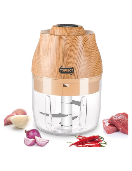 Procesador de Alimentos Eléctrico TopEsct 250ml USB Portátil Procesador de Alimentos Eléctrico TopEsct 250ml USB Portátil