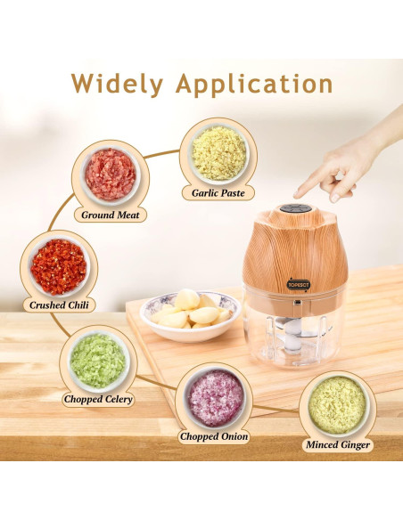 Procesador de Alimentos Eléctrico TopEsct 250ml USB Portátil Procesador de Alimentos Eléctrico TopEsct 250ml USB Portátil