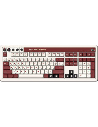 Teclado Mecánico 8BitDo Fami 108 Teclas Inalámbrico USB-C