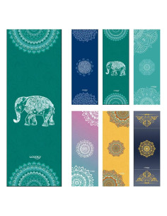 Toalla de Yoga Ucooly Microfibra Antideslizante 183x63 cm Verde